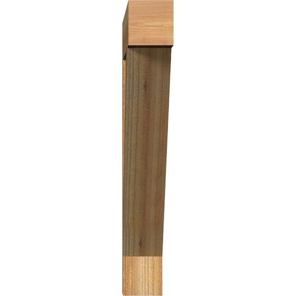 Traditional Block Rough Sawn Bracket, Western Red Cedar, 4W X 28D X 28H